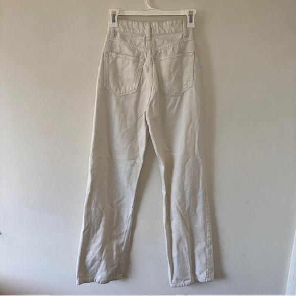 Reformation Wilder High Rise Wide Leg Jeans White/Cream 23 - Picture 7 of 8